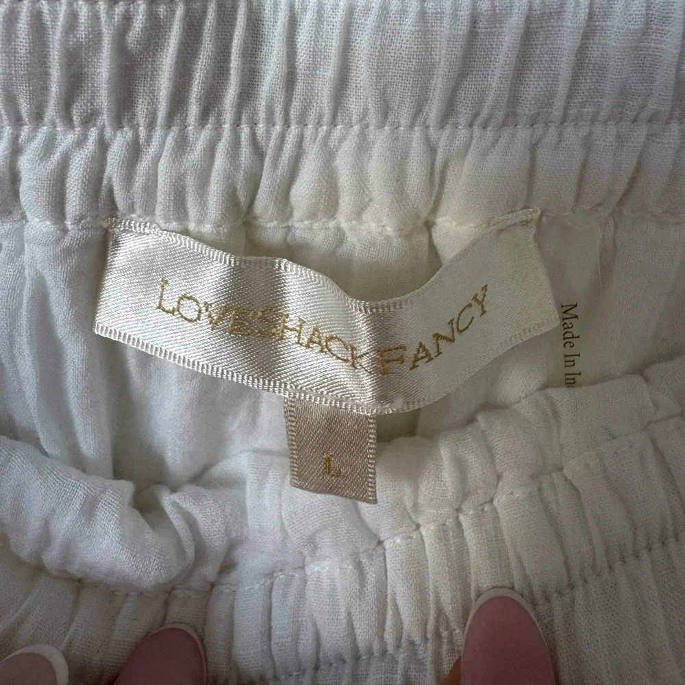 Love Shack Fancy True White Rilo Skirt - Size L - Picture 10 of 13